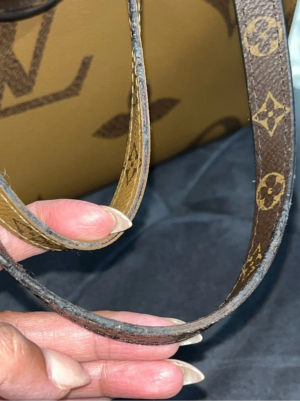 Authentic Louis Vuitton Reverse Monogram GM On The Go